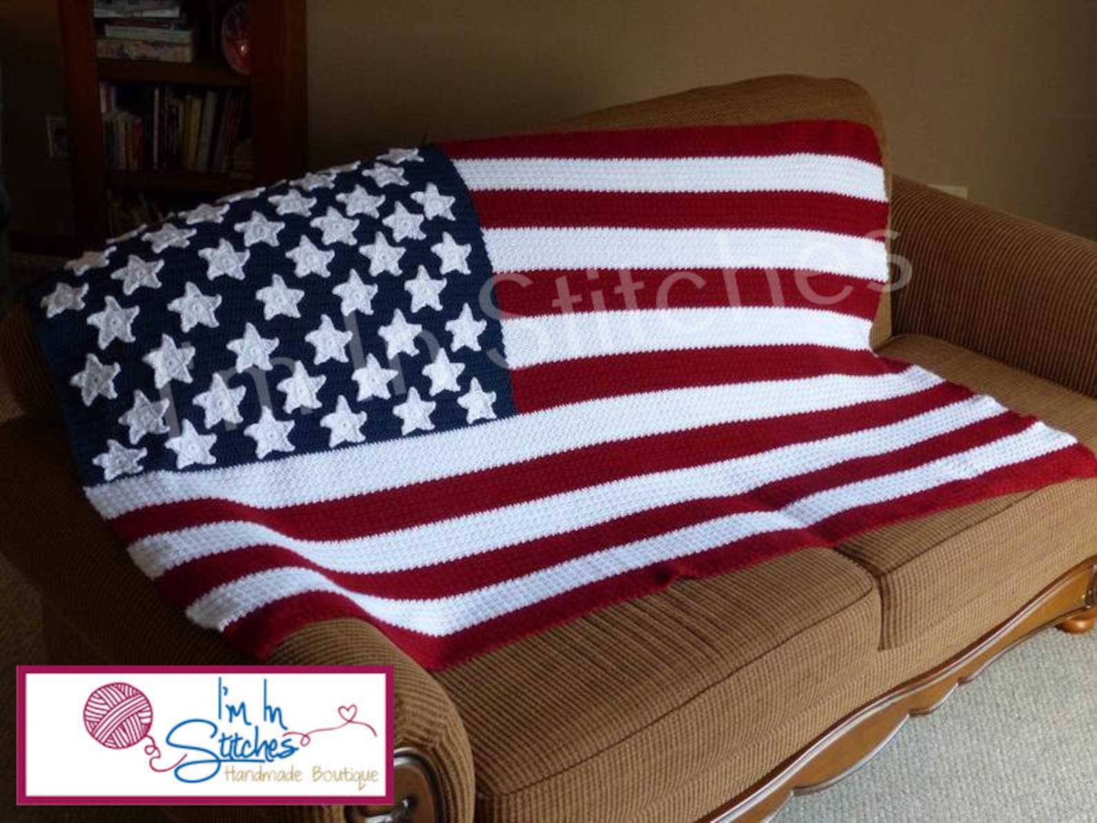 PATTERN American Flag Crochet Blanket PATTERN Etsy