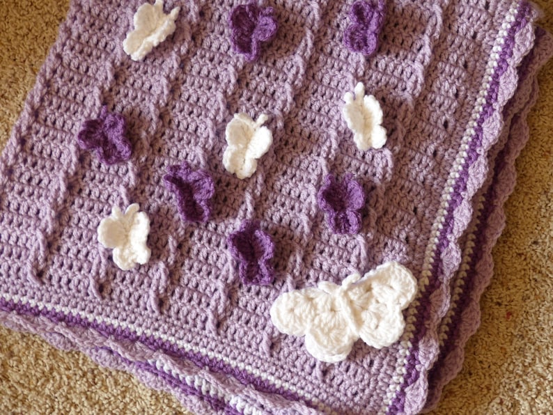 Abigail's Butterfly Blanket Crochet Pattern Etsy