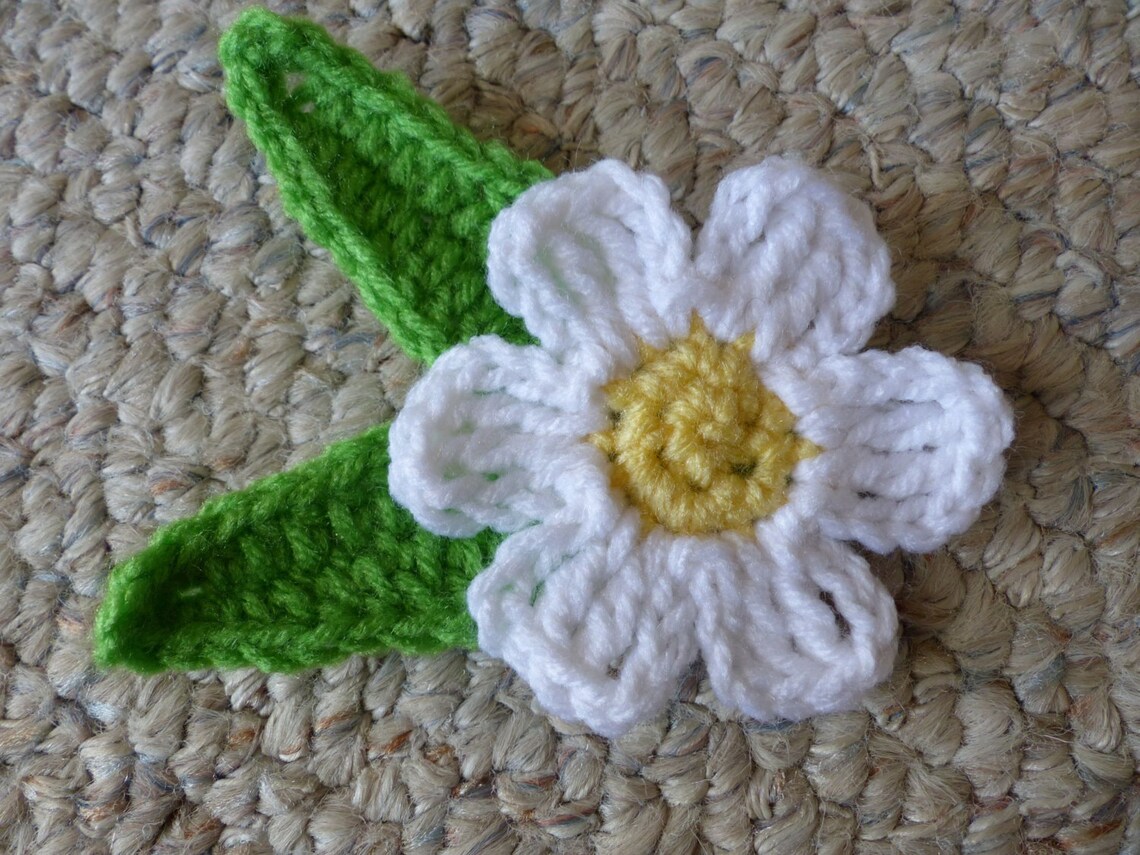 Flower and Leaf Crochet Pattern Etsy