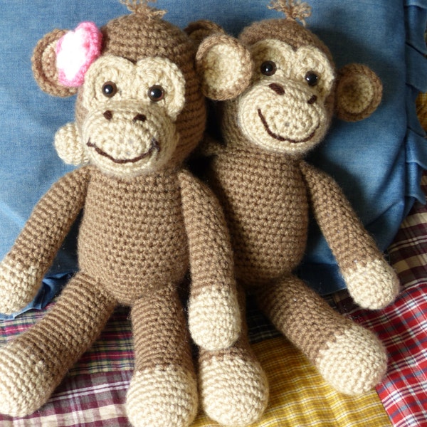 Chango and Changa Monkey Crochet Pattern