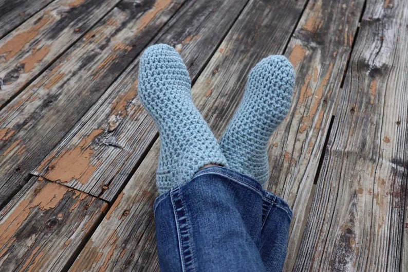 Simple Sock Slipper Crochet Pattern image 1