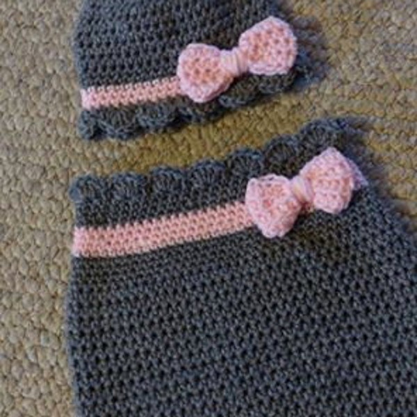 Bundle of Joy Cocoon and Hat crochet pattern set