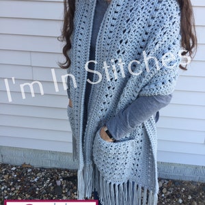 The Lesley Pocket Shawl Crochet PATTERN