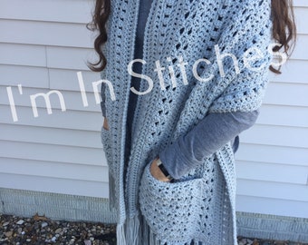 The Lesley Pocket Shawl Crochet PATTERN