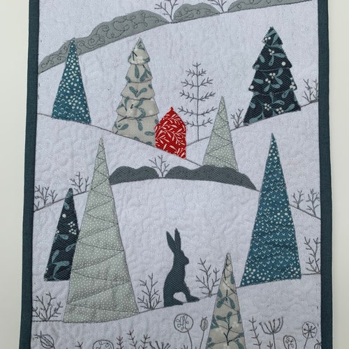 Winter Hare Miniature Quilt Kit Etsy UK