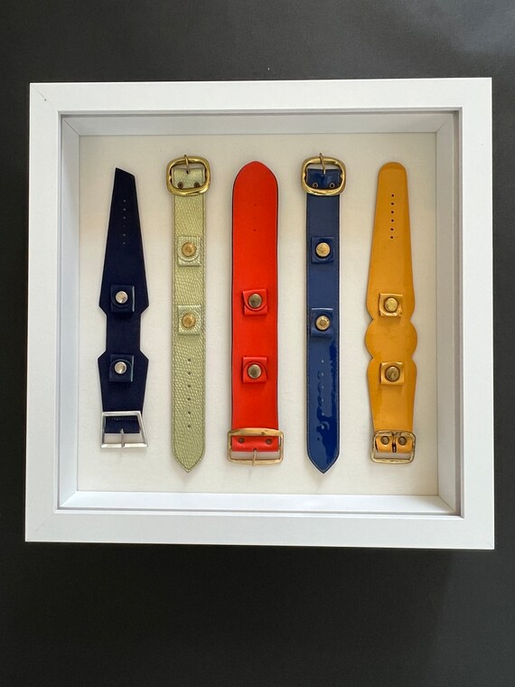 SALE - Mod 1970's Watch Bands Displayed in Shadow 