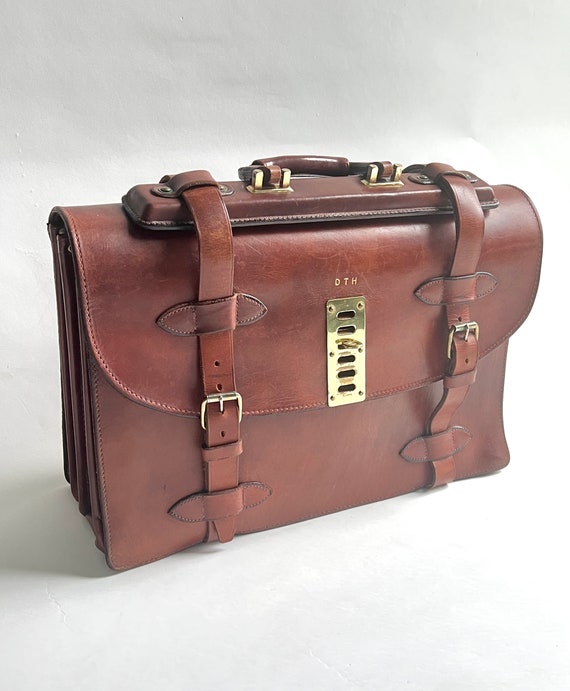 SALE - Vintage Legal Leather Briefcase