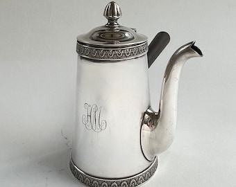 SALE - Vintage Hotel Silver Coffee Pot from Hotel Metropole, NY