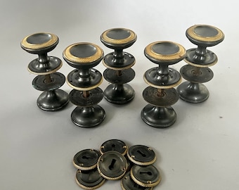 OFERTA - Juego de cinco pomos de bronce antiguo