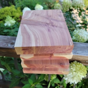 Eastern Red Cedar Wood Slabs: Planed & Sanded DIY Project Blanks