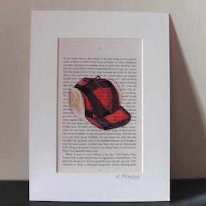The Catcher in the Rye Art Print Mounted Book Page J D Salinger