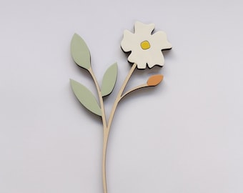 Wilde roos - individuele houten bloem