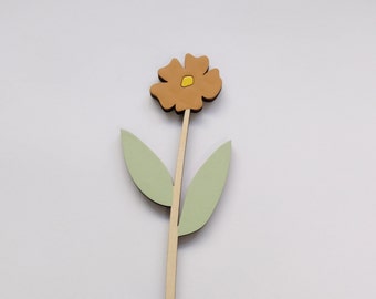 Individual Wooden Flower Stem - Dusky Rose
