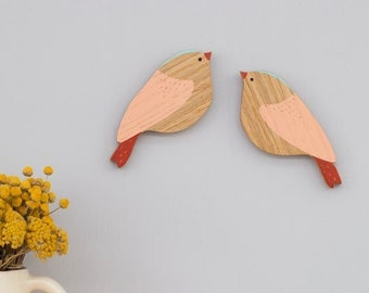 Wooden Wall Birds - Redstart Wooden Birds - Nursery Decor