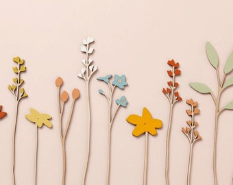 Wooden Flowers - Individual Small Stems - Mother's Day Flowers