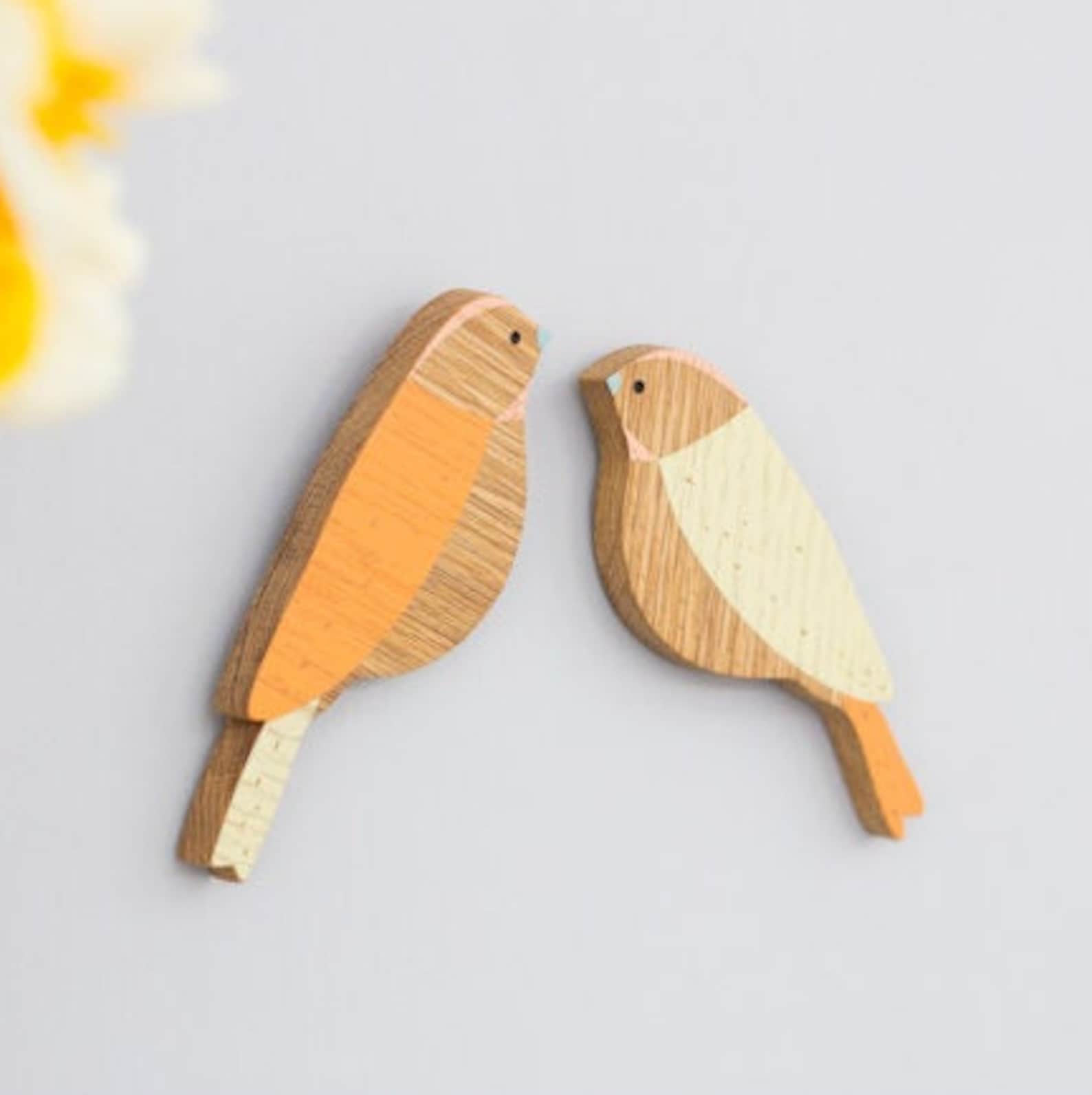 Wooden Wall Birds Little Birds Pair Anniversary Gift Etsy
