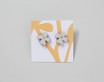 Wooden Flower Earrings - Primrose - Mother's Day Gift