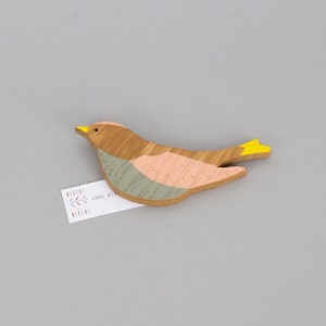 Wooden Wall Bird Firecrest Wall Bird image 2