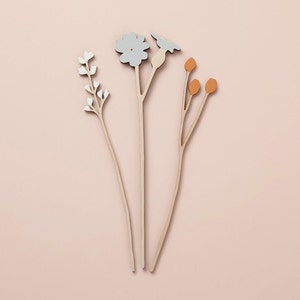 Wooden flowers Set - Campion & Berry Wooden Flower Set - Wooden Flowers - Mother&#39;s Day Flowers
