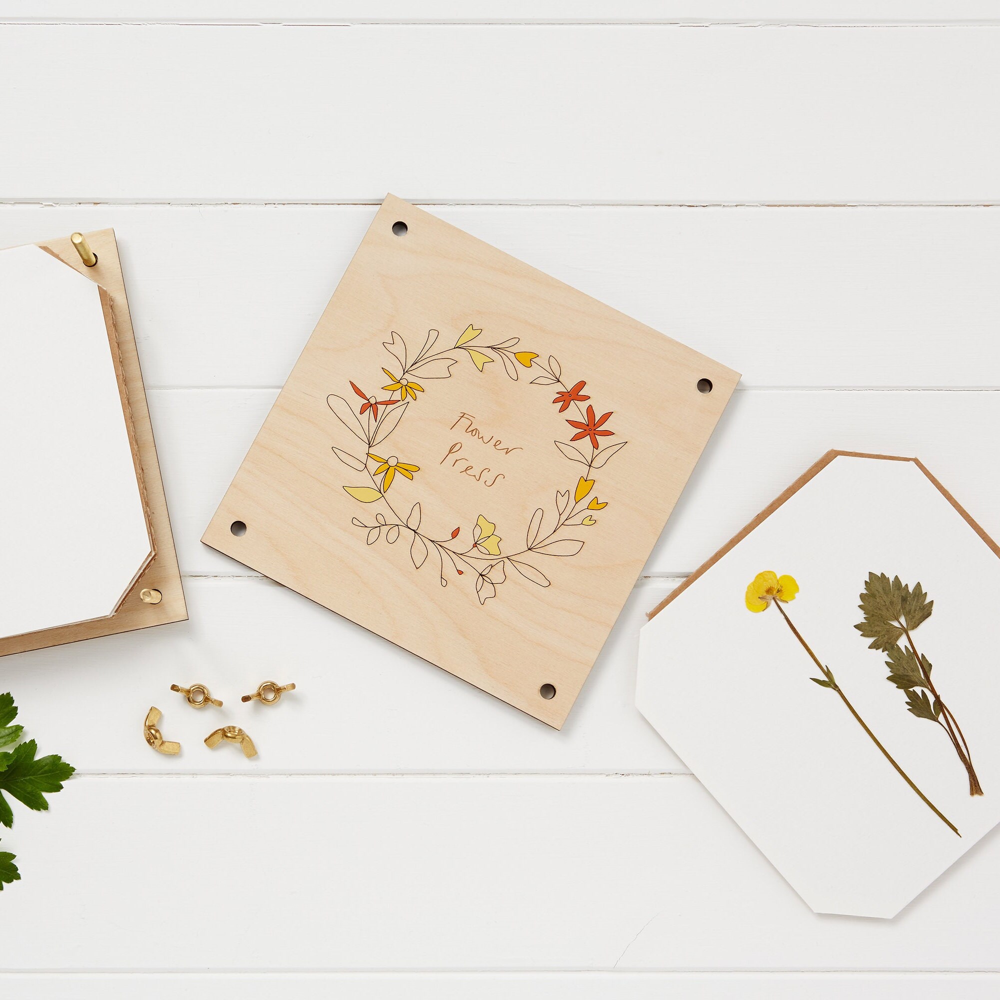Cute Handmade Decor Flower Press Kit DIY Supply Fruit Press Board Wooden  Plant Press Tool leave
