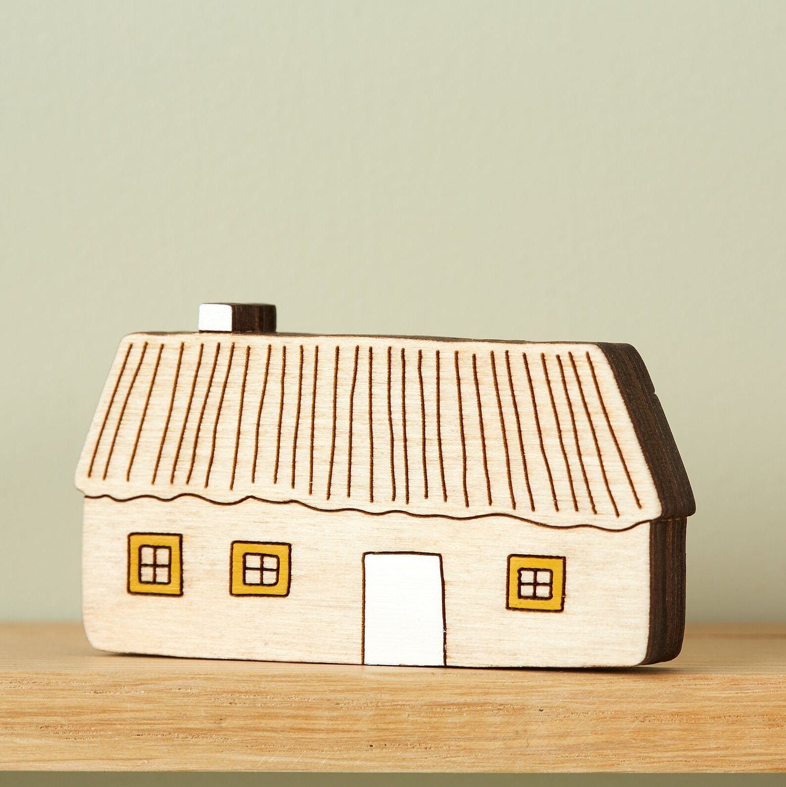 Country Cottage Wooden Ornament Etsy