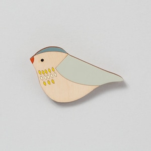 Wooden Bird Brooch - Pippet