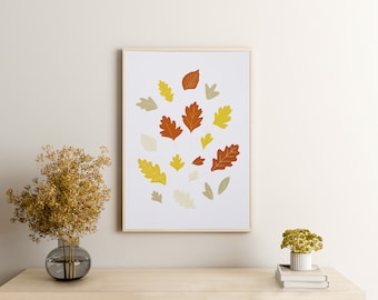 Woodland Leaves A3 Art Print