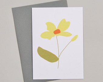 Poppy Flower Greetings Card