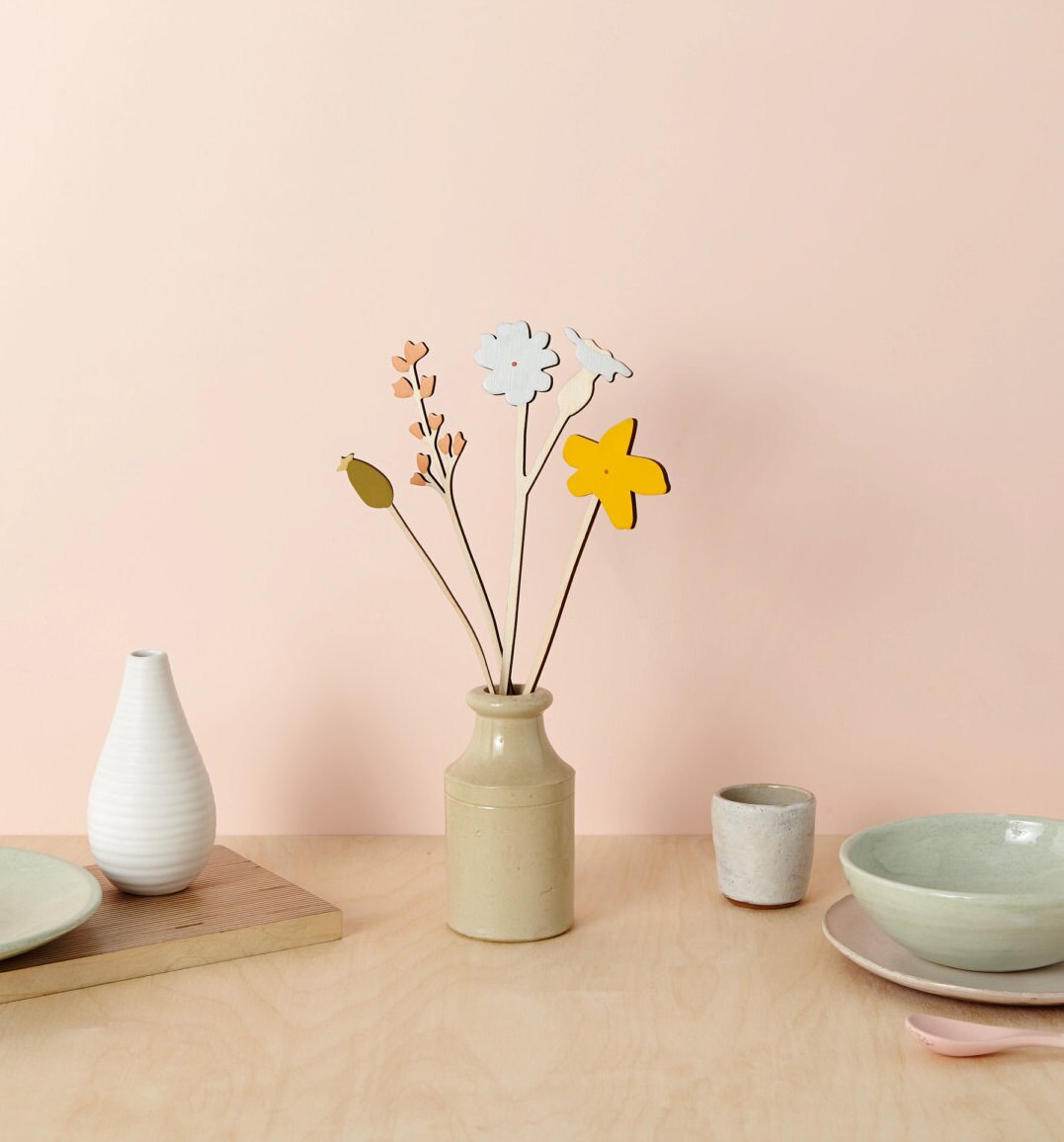 Ensemble de Fleurs en Bois - L'ensemble à Sauvages