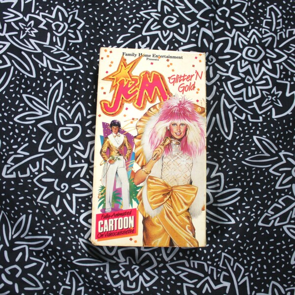 Jem - Glitter N Gold VHS Tape. 1987 FHE Vintage 80s Cartoon Cult Classic. New Wave Girl Cartoon. Retro Punk 80s Kid Nostalgia
