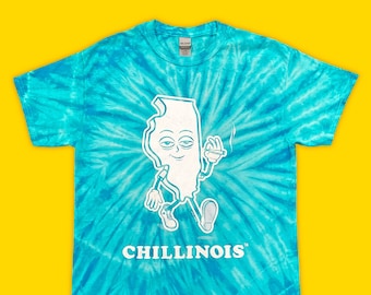 Camiseta tie-dye CHILLINOIS de Mike Merg: el diseño original de Chillinois