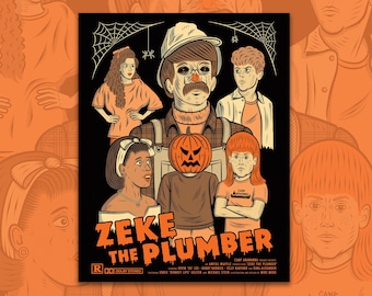 ¡Saluda a tus pantalones cortos! / Póster de la película Zeke el Plomero / 18x24" o 11x14" / Campamento Anawanna, Nickelodeon, Retro Vintage, Halloween, Terror