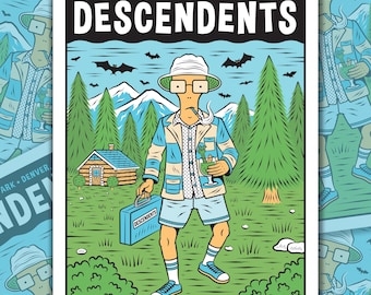DESCENDENTS 7.19.25 Póster de concierto serigrafiado de 18 x 24 pulgadas / Denver, Colorado / Serigrafía / Punk In The Park / Concierto Milo Hunter S. Thompson