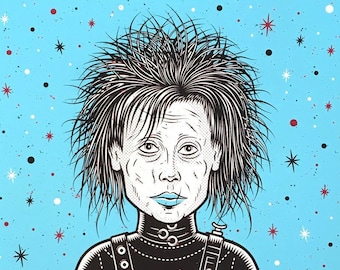 EDWARD SCISSORHANDS 18" x 24" Cartel impreso / Johnny Depp / Impresión de arte / Serigrafía / Serigrafía / Tim Burton / Danny Elfman / Película