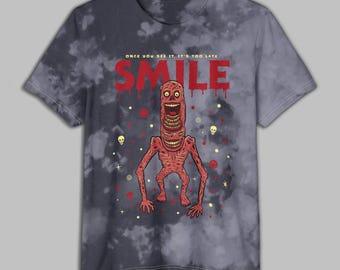 SMILE Movie 'Lollipop' Tie-Dyed T-Shirt | Horror, Tshirt, Movie, Skye Riley, Kyle Gallner, Sosie Bacon, Naomi Scott, Tie Dye, Tie-Dye, Retro