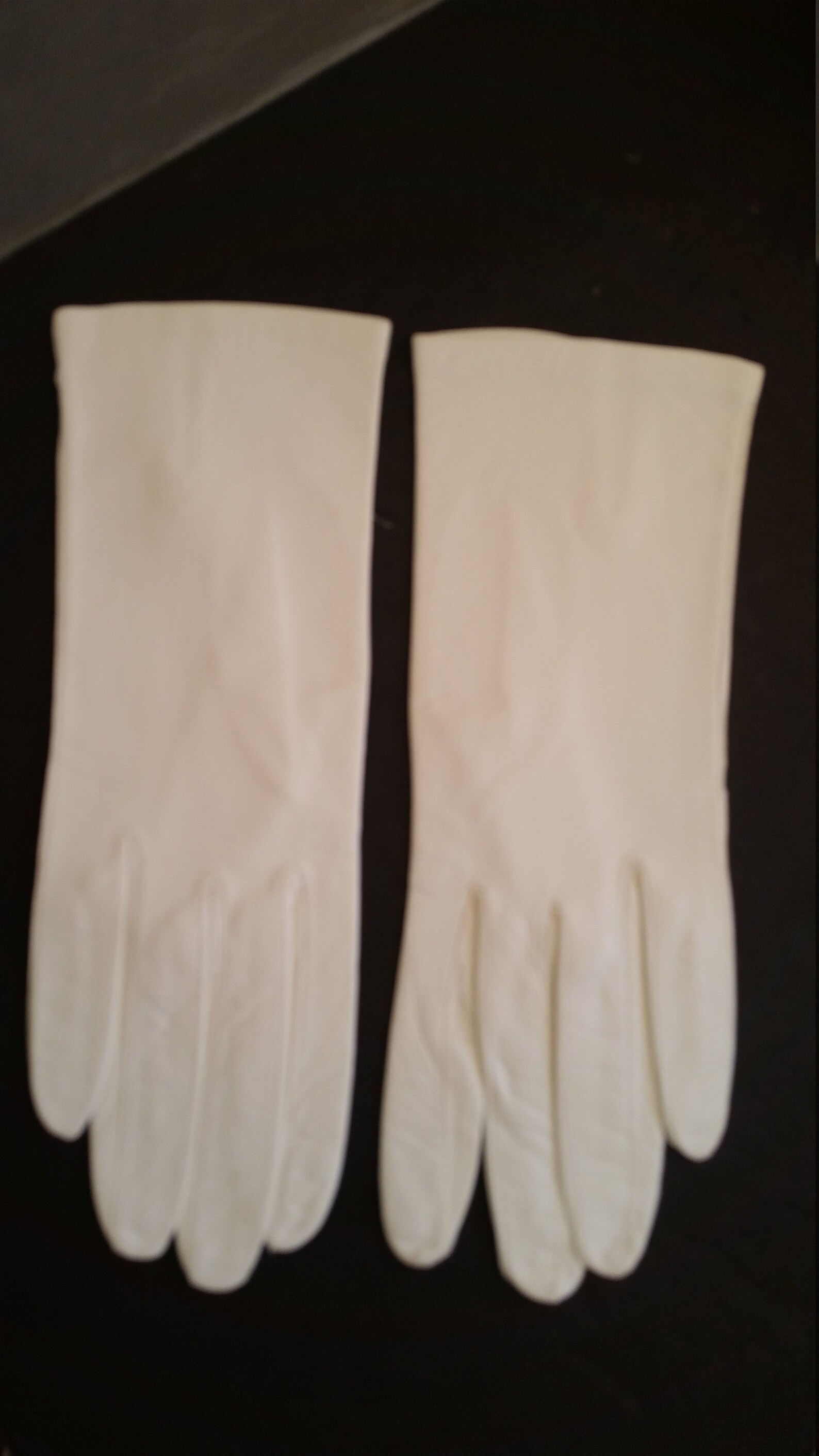 Vintage Gloves White Kid Gloves Bridal gloves Wrist Length NOS Etsy