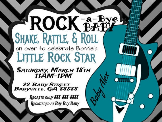 Rock Baby Baby Shower Packet BLUE