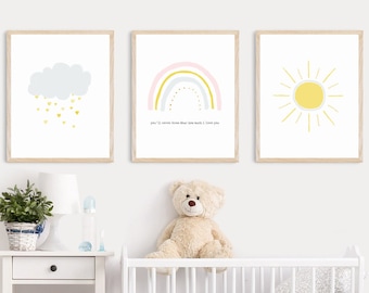 rainbow print nursery
