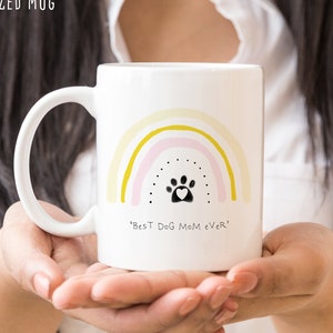 Best Dog Mom Ever Personalized Mug Gift, Mother's Day, Mom Birthday, Cute Coffee Mug, Tea Cup