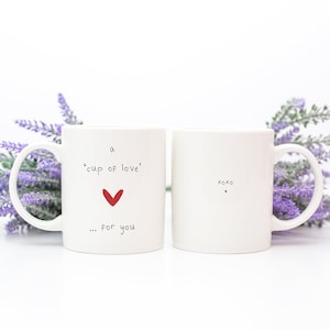 Love Mug Personalized, Cup of Love For You Mug, Sending Love Gift