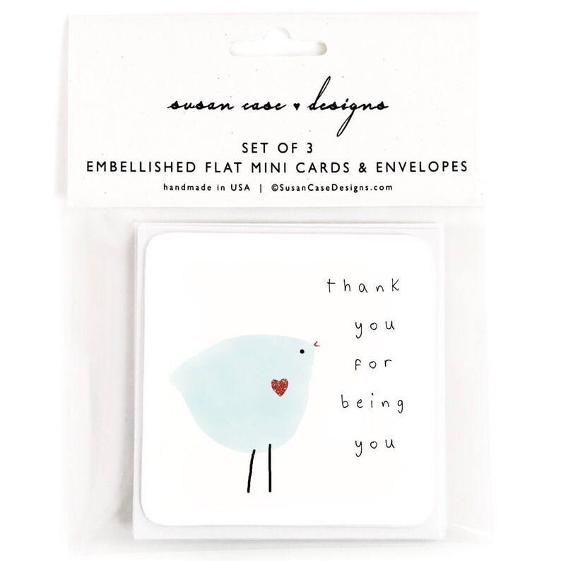 Thank You Mini Cards / Thank You Cards Set / Gift Enclosure Etsy