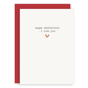 Happy Anniversary I Love You Card, Anniversary Card for, husband, wife, him, her, boyfriend, girlfriend, Anniversary card
