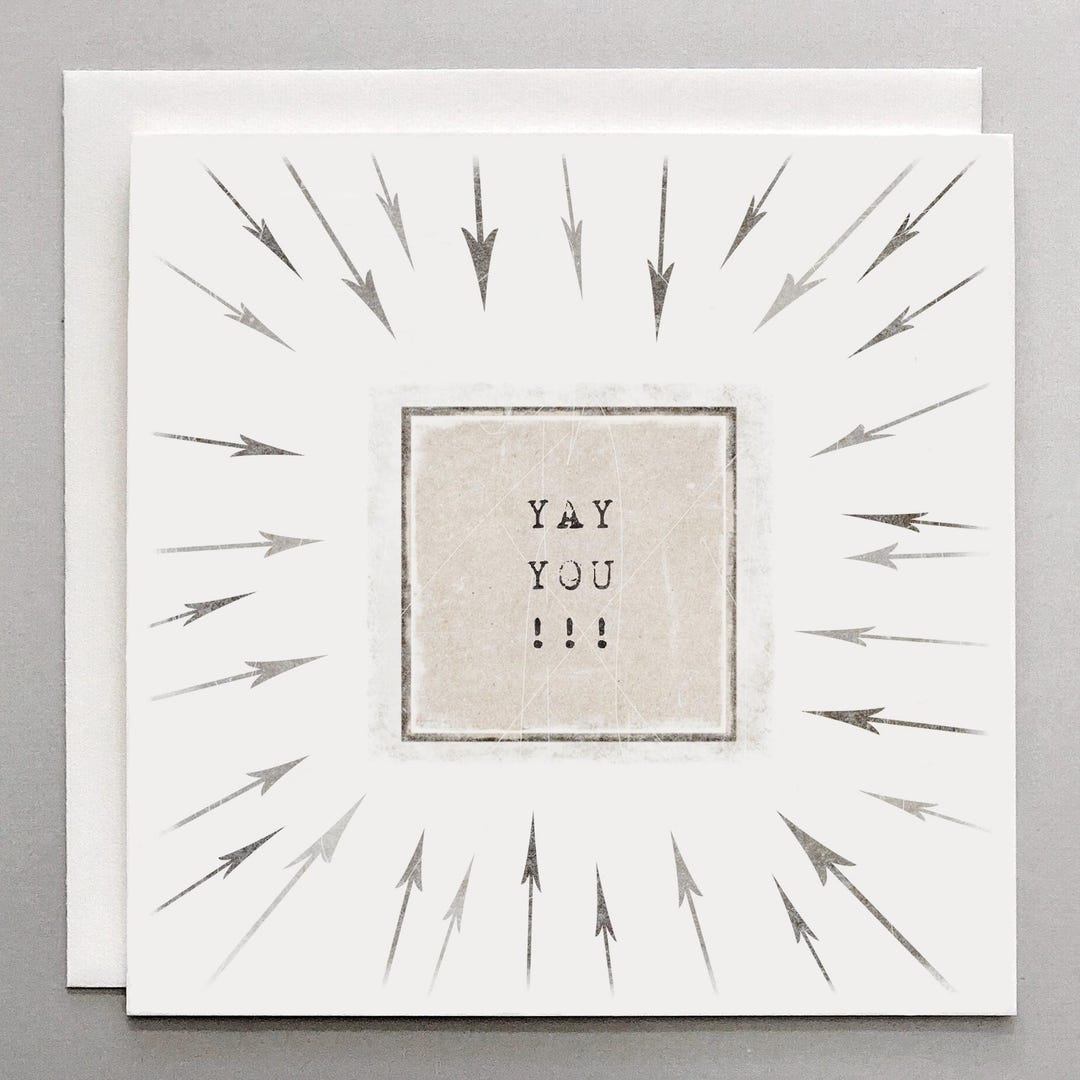Yay You Congratulations Card: All Cotton Greeting Card - Etsy