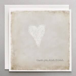 Thank You Friend Card: All Cotton Elegant Greeting Card