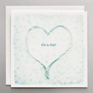 It&#39;s A Boy! Greeting Card: Newborn Baby Announcement