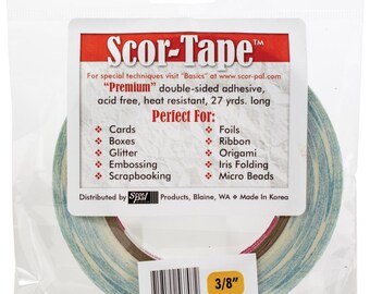 3 ROLLS 1/8 x 27 yrd Scor-Tape double sided tape - 81 Yards Total