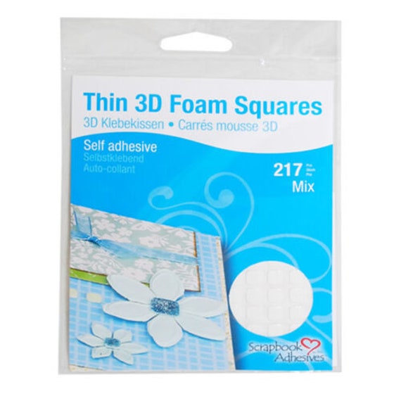 Buy 3L Scrapbook Adhesive Permanent Thin Pre-cut 3D Foam Squares, Mixed  Variety, 217/pk, White 1616 Online in India 