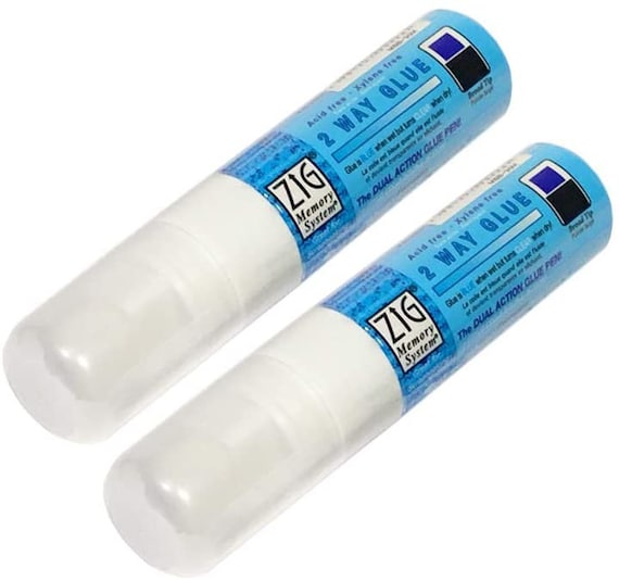 2 Pack Bundle Zig 2-way Jumbo Tip Glue Pen Scrapbook Adhesive 