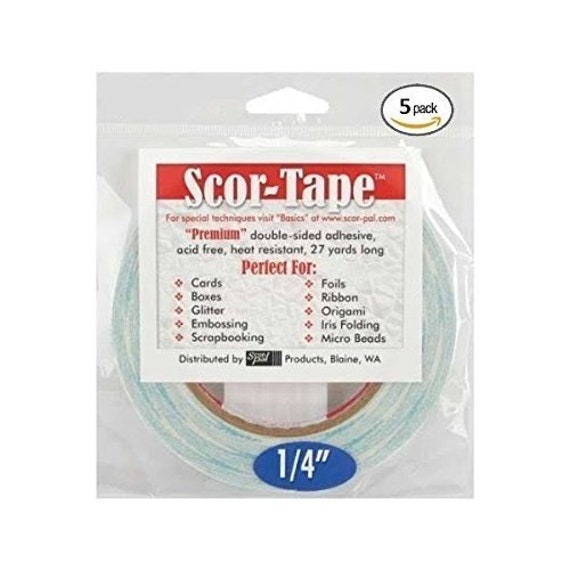 Klebstoff Klebeband Scor Tape Double Sided Adhesive Acid Free Heat Resistant 1 4 X 27 Yds New Roll Pgm Com Pe