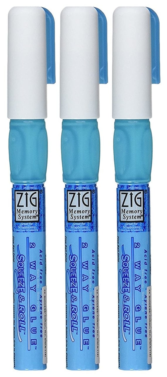 3-pack Bundle Zig Memory System 2-way Squeeze and Roll Glue 